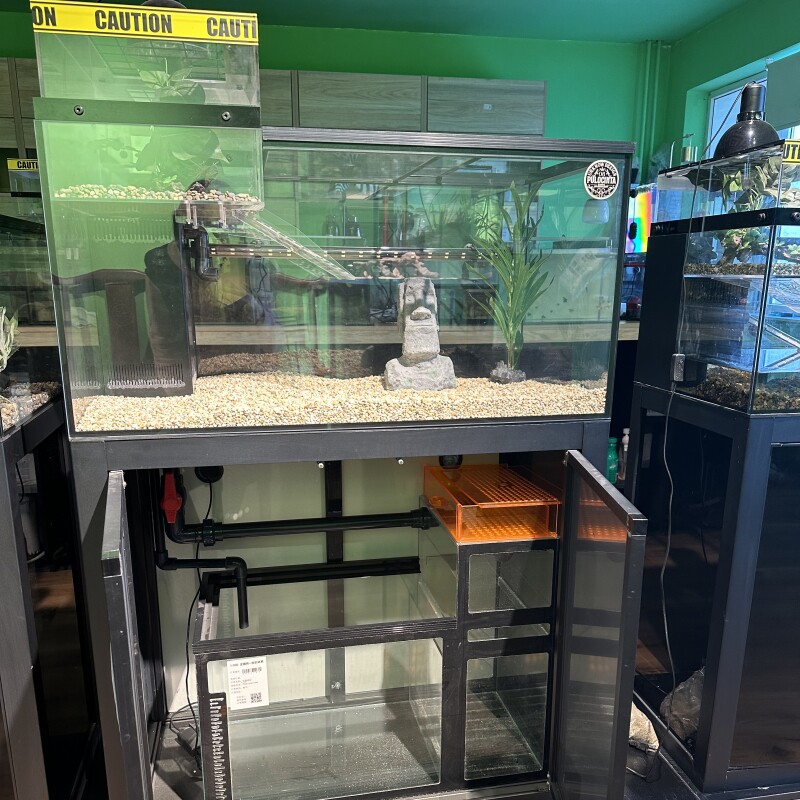 乌龟饲养缸专用生态缸鱼龟缸混养一体式鱼缸家用别墅底滤深水龟缸