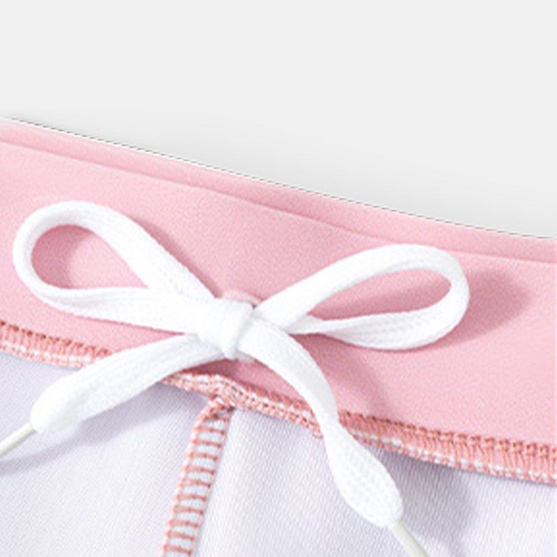 儿童泳衣女孩2024新款小中大童分体长袖长裤保暖泡温泉游泳套装