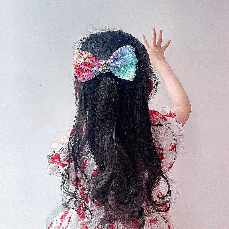 韩国亮片渐变蝴蝶结儿童发绳可爱公主丸子头发圈宝宝发卡女孩头饰,童装/婴儿装/亲子装,发饰,淘宝优惠券,粉丝福利购,淘宝优惠卷