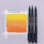 高尔乐油画棒用秀丽笔黑软头秀丽笔绘画用易上色中楷软毛笔大中楷