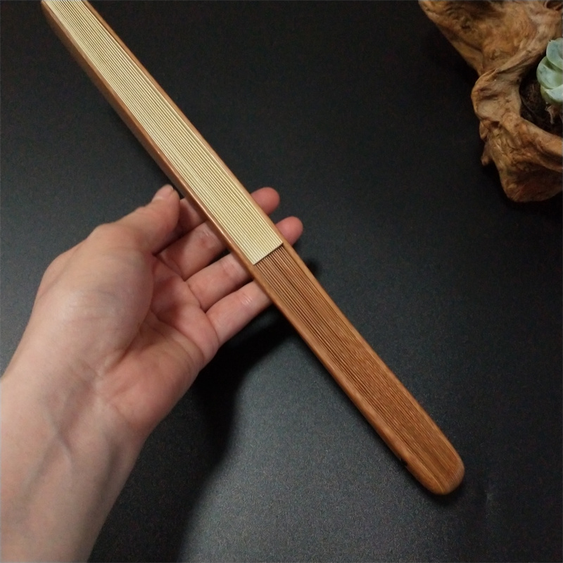 浙派老艺人制作9.5寸老凉床玉竹料茄头扇骨文玩折扇扇子贴梁刮棱