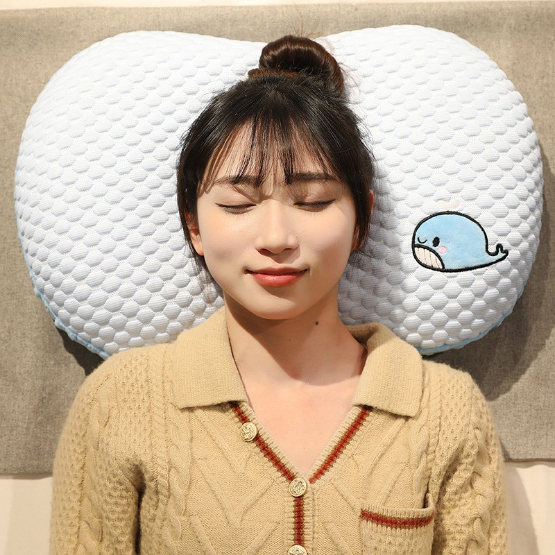 记忆棉单人枕头成人助睡眠整头宝宝儿童宿舍专用护颈枕芯肚皮枕男