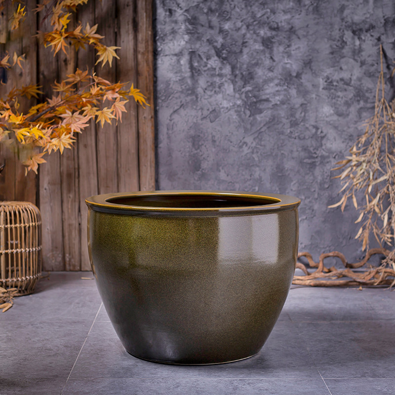 陶瓷复古大缸粗陶圆坛水缸睡莲乌龟鱼缸落地摆件庭院园林户外摆件,宠物/宠物食品及用品,桌面缸,淘宝优惠券,粉丝福利购,淘宝优惠卷