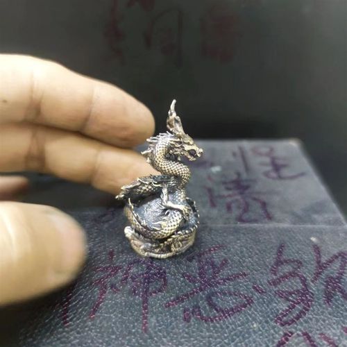 纯铜生肖龙摆件龙王书房鱼缸酒柜迷你盘龙金龙装饰工艺品手办模型