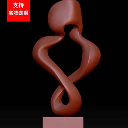新品抽象雕塑不锈钢摆件模型图圆雕精雕图三维立体图3D打印STL图