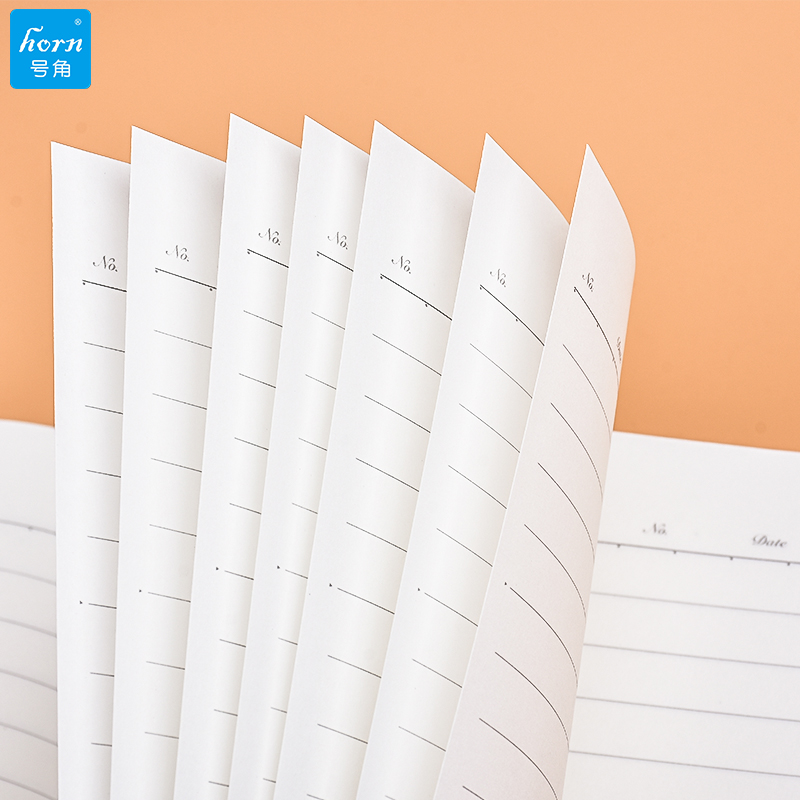 horn/号角塞班B5/A5大格笔记本大格子横线本软抄本子PP防水款笔记