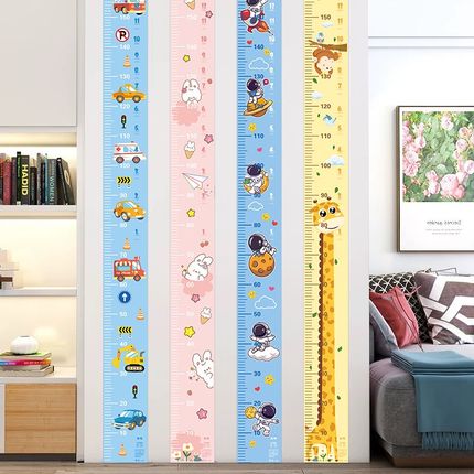 身高贴一整张卡通身高墙贴纸宝宝儿童小孩测量身高尺可移除不伤墙