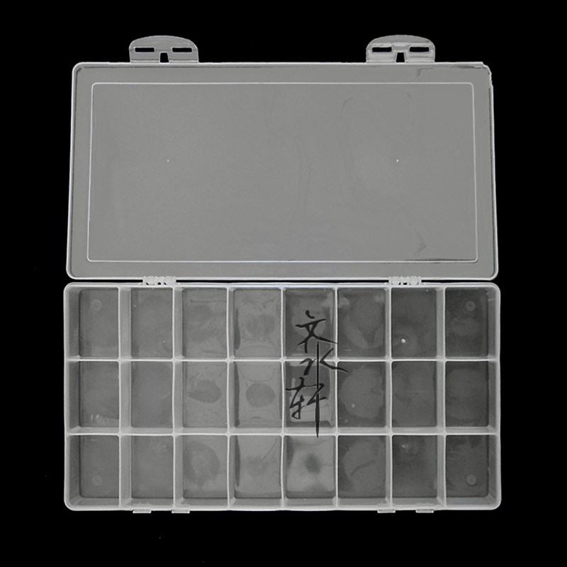 超大容量颜料盒24格 水粉颜料盒子 塑料透明调色盒 多功能收纳盒