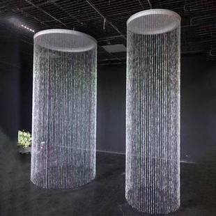 婚礼堂圆环流苏吊顶飞蝶珠线帘慕雪圆环挂件婚庆舞台路引装饰道具