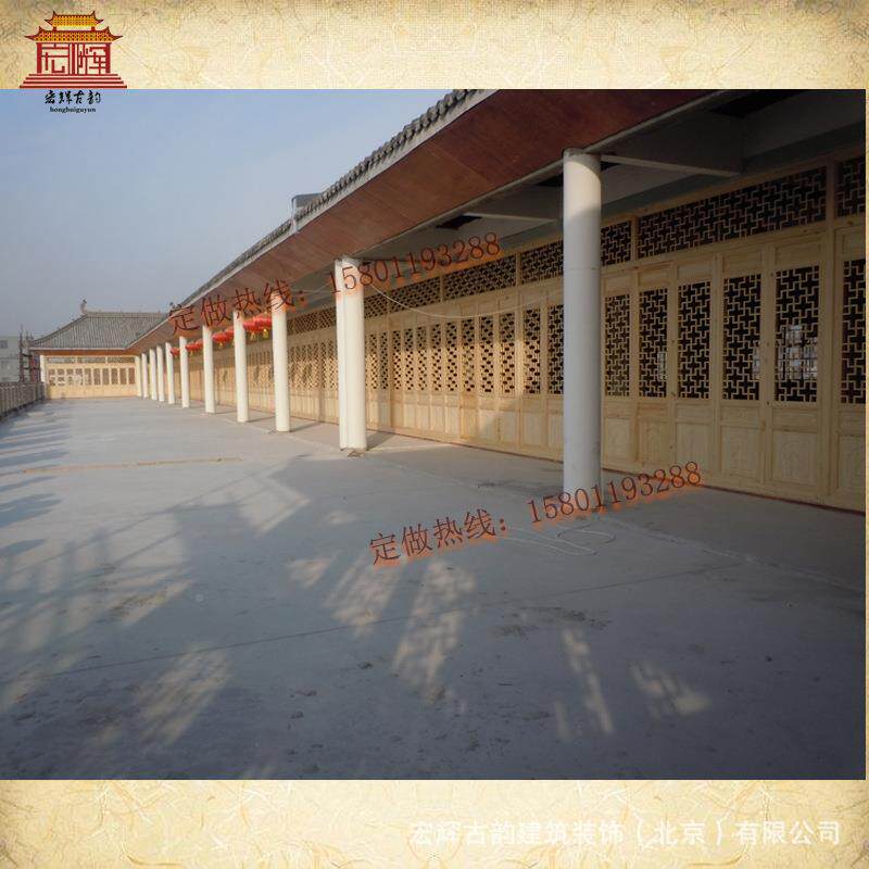 仿古花实木工门窗加中式古典街木质格门窗古FVU建老门扇厂家