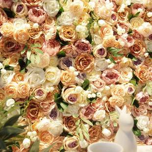 [夏花]仿真花墙网红墙婚庆花墙门店装饰墙可拼接剪裁FW46-092-106