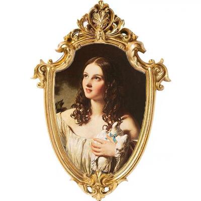 挂欧式复古树脂相框婚金色纱照照组片墙SSH合相框摆件摆台墙金色