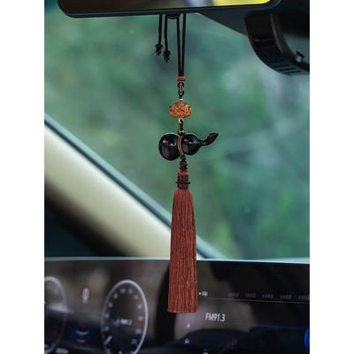 檀桃昌后镜禄葫芦吊视坠挂饰品木汽54117车挂件车载男女吊饰木车