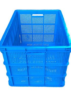 特厚755塑料胶周转筐快递分拣胶工镂空蓝色CPS塑筐大容量果蔬业框