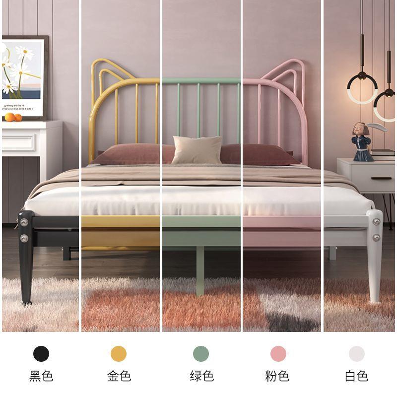 欧式约铁艺简公床1.5双床1.8米人铁床主风出租屋公寓单人al123加