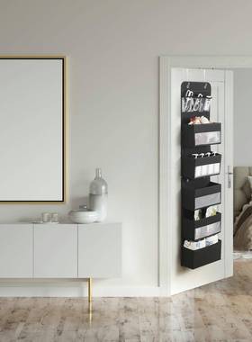 组现货37cm无袋纺布六层拉链合门后挂袋物YCY00087收纳挂储挂袋布