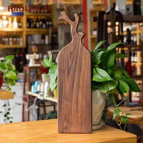 黑胡桃木菜板鹿角水砧板整切木木烘焙盘面整木切水果包点心蛋糕盘