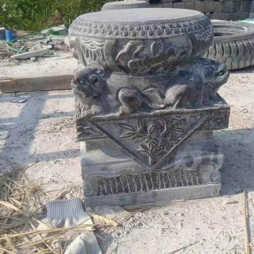 实心柱墩石古建石柱墩石石雕柱石脚石柱基石青柱础花岗石柱岩墩石