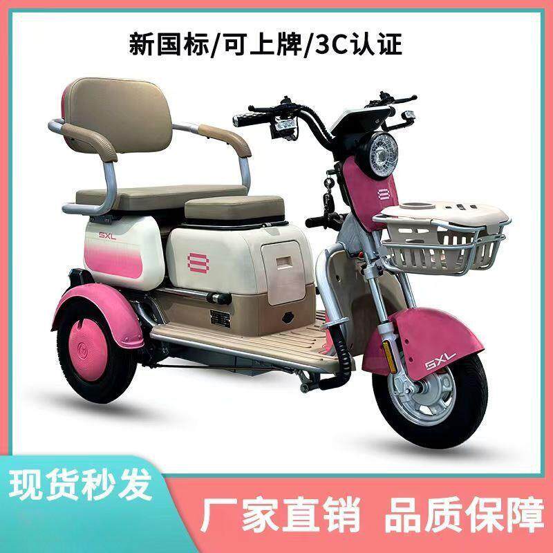 电动三轮车小型家用接送孩子女士新款老年人电瓶车老年休闲代步车