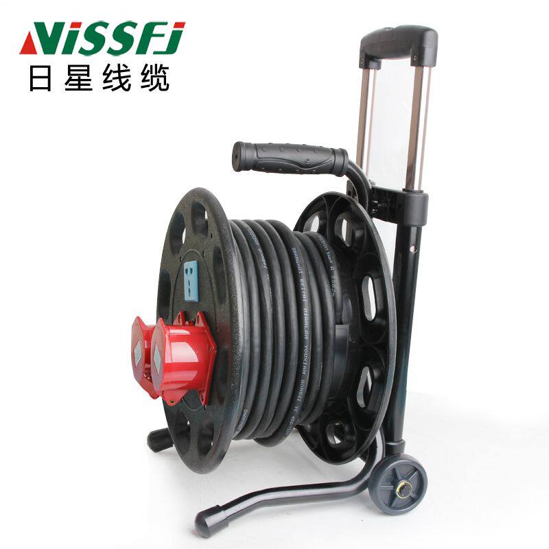 工地移动防水32A工业线盘防尘插座380V电线卷盘4芯16A5芯可定做