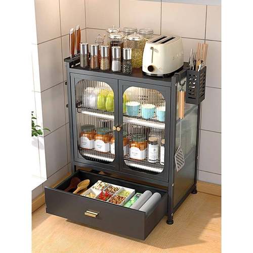 厨房碗柜沥碟置物屉架碗碟水架台面抽家用带盖微波炉碗调料收HY00