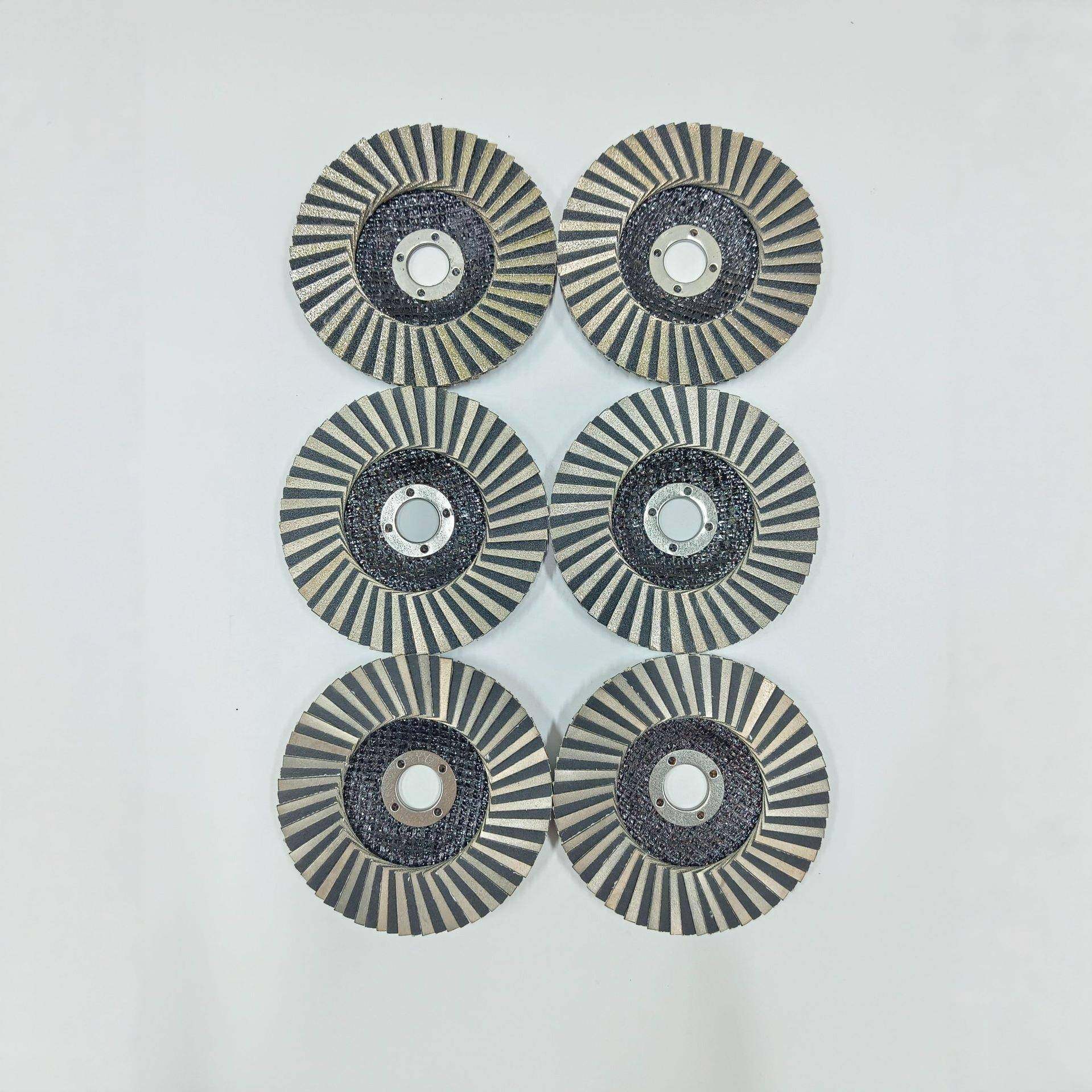 厂轮家直销直径100THEmm电镀半金刚百叶角磨石机百页陶瓷玻片璃,标准件/零部件/工业耗材,页轮/页片,淘宝优惠券,粉丝福利购,淘宝优惠卷