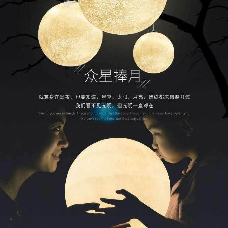 服月球灯创艺术XB8100橱窗餐店厅圆球星球灯网红装铺吧台球意形月