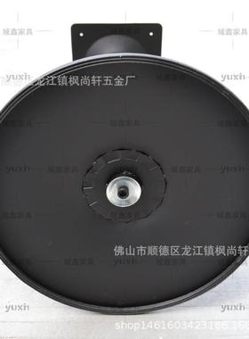 黑色脚T烤漆喇盘叭餐桌台脚吧台脚橱柜圆盘金属洽谈接待桌LD-TP-1