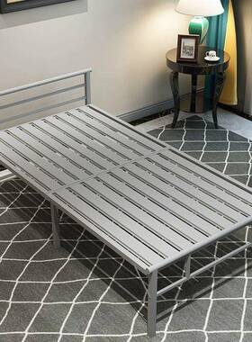 床属加固厚折叠家用午金休办公室宿舍折超GQZ叠单人床铁架床可折