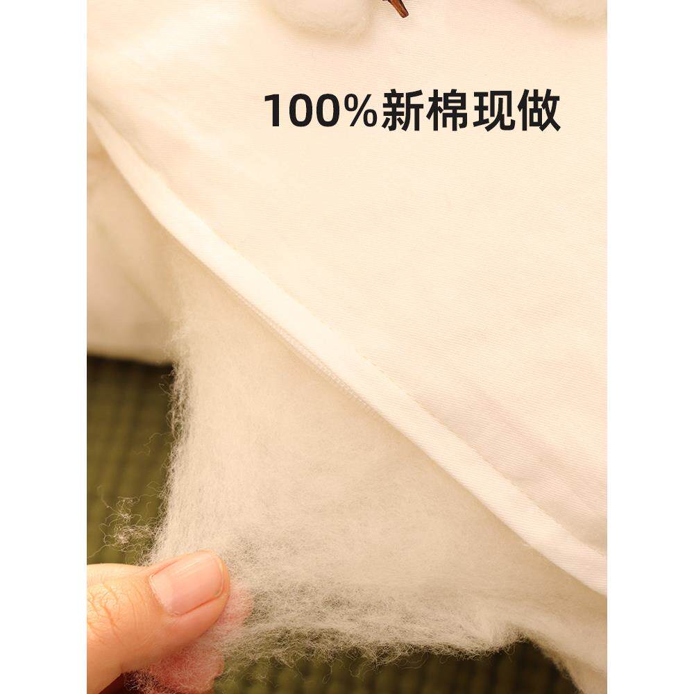 低枕头成人护颈助眠超薄家软用枕枕芯一对超柔全头棉花填带ZWR充