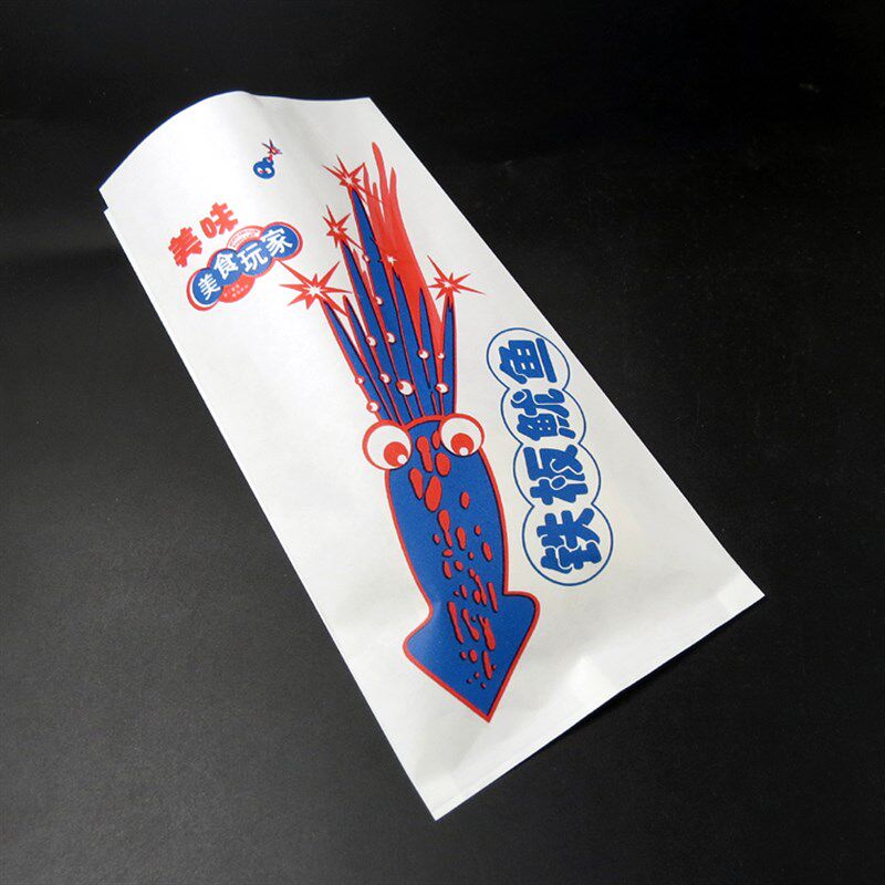 鱿鱼纸袋轰炸大鱿鱼纸袋鱿鱼包装袋铁板鱿鱼纸袋 包邮可定做LOGO