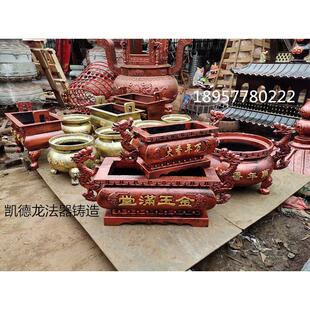 大香炉寺庙生铁加重加厚祠堂圆形平供鼎户外供佛炉案桌室内双龙口