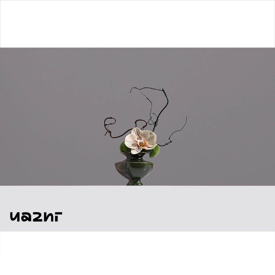 小只新花中式陶瓷干支艺HTZ058术花艺邀致样板间酒店餐厅客厅桌摆