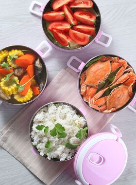 多层保温饭盒桶保温上班租保温桶大容量送饭提手家用饭桶五层六层