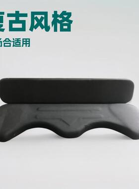 厂家供应双人自行车配件多人自行车鞍座 黑色牛角大孔复古防滑