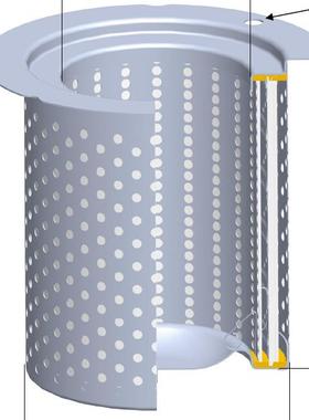 日豹50HP-37KW螺杆式空压机空气滤芯外径200*内径135*H198