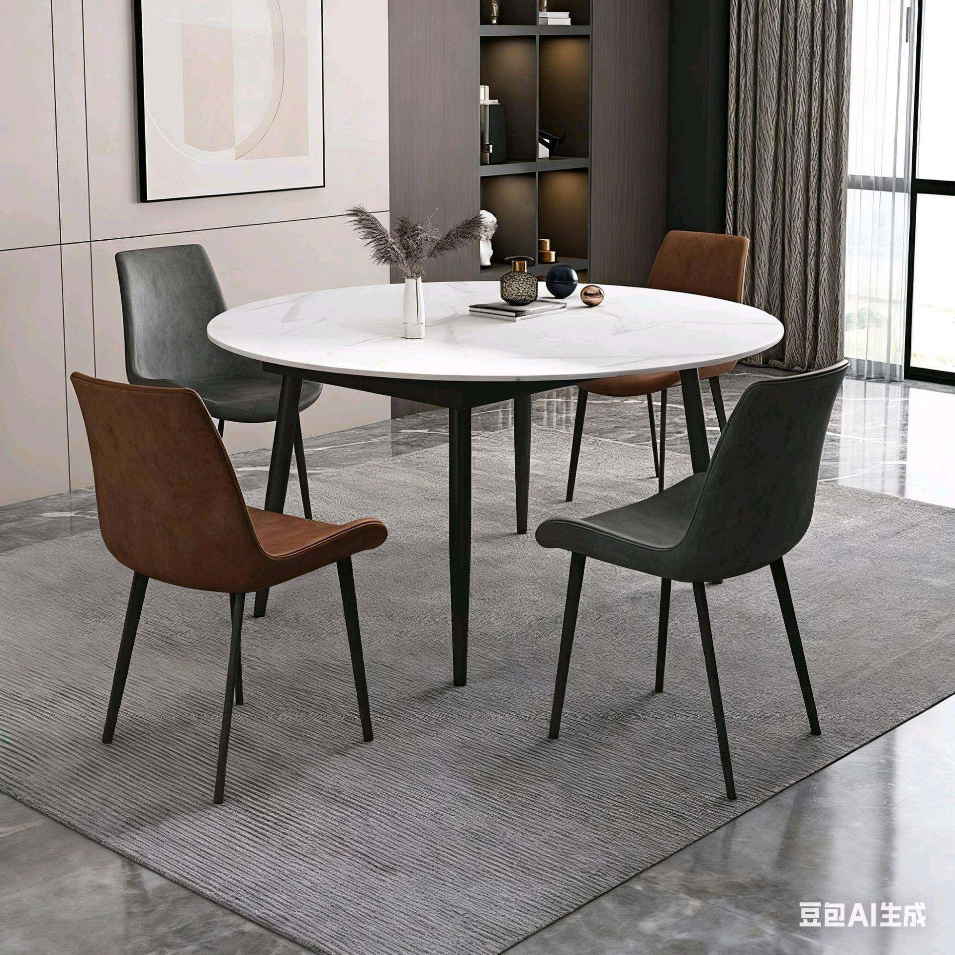 奶油风岩板折叠餐桌家用小户型现代简约轻奢可伸缩圆桌餐桌椅组合,鲜花速递/花卉仿真/绿植园艺,割草机/草坪机,淘宝优惠券,粉丝福利购,淘宝优惠卷