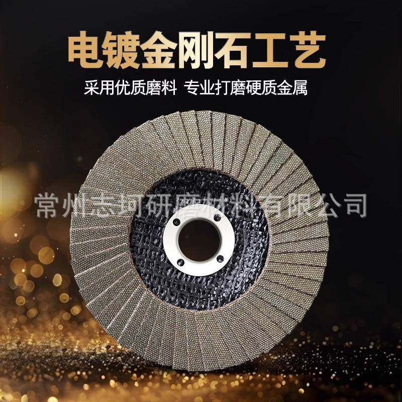 电镀金刚石百叶片百角磨机叶轮瓷玻光璃打磨陶片抛光片CGJ磨片抛