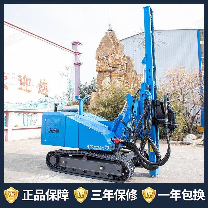 H钻WL-4地00R太阳能光181伏打桩机液压螺旋钻孔机桥梁发基孔电站