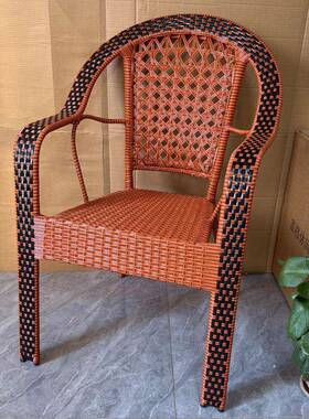 老人藤椅70到AMV8岁藤老编椅子年人凳老人靠0椅老年款休年闲家用