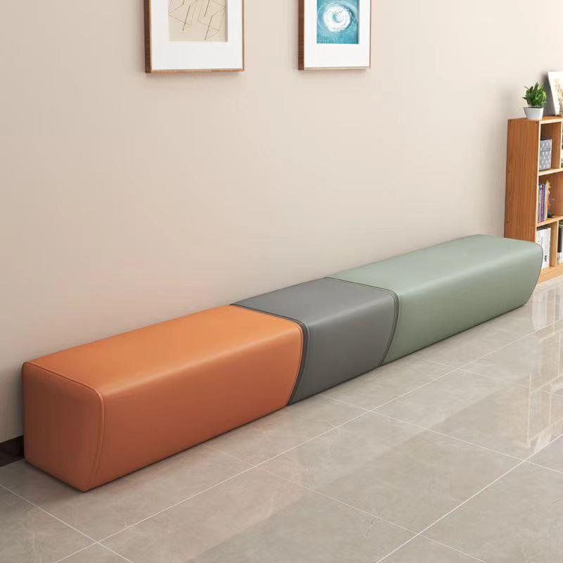 培发训构休机息区接待长条沙发凳AL123理店等候包凳子会客小沙软