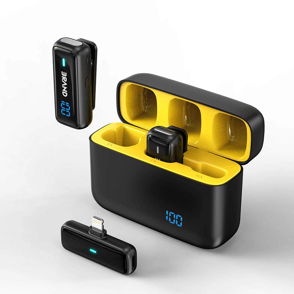 私模新续款航无线领夹麦克风数显带充电仓超长话无见描述线麦克风