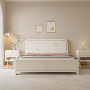 主卧新中全式 储奢实木双人床1.8米M209现代轻极简公主床1.5m物结