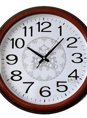 包客厅挂邮钟6ABZ-20英寸简现约代静音万年1历带温度办公石英