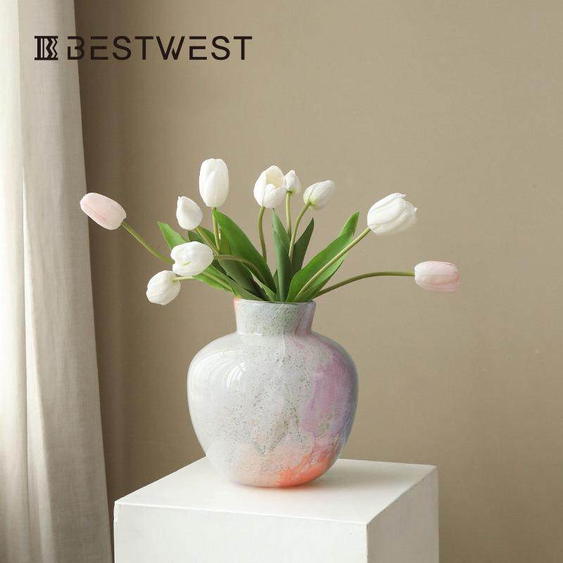 博西家YY25-03居艺餐术玻璃花瓶水器皿鲜花插花创意桌复古风高级