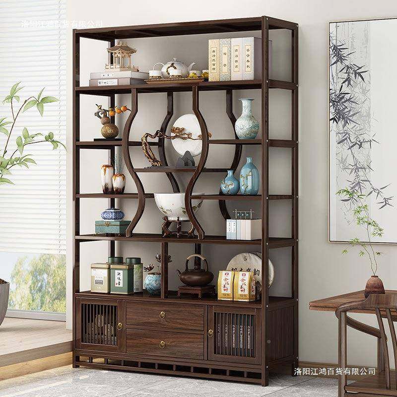 博古架实木中式茶柜置叶物架收茶展架茶室摆示JMY-BGJ-件纳架茶桌