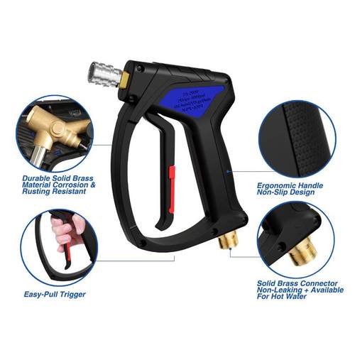 新款高压洗机洗车水1/4快接清清780洁水枪带锁功枪能345ba自r/500