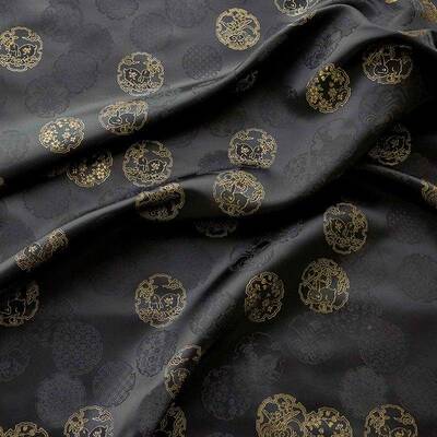 新款式人丝兔袍子提花中旗绸缎布料古典蒙古藏袍YS4141-2色马织甲