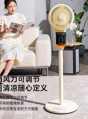 空气循环扇落地扇家用99469落地家式摇头柔风摇语音用电风扇台地