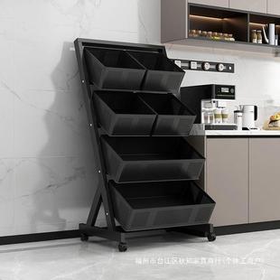 收纳架蔬菜小推车可移动斜口多多BST功能水置物架落地果层厨房菜